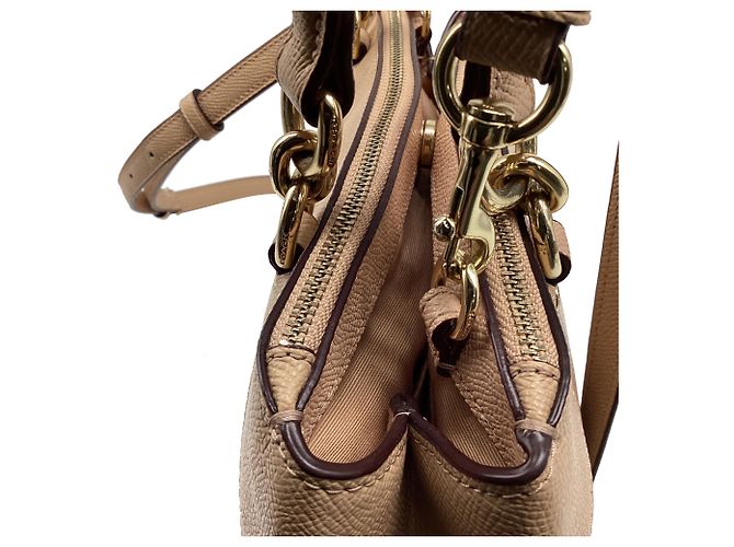 Coach Medium Brooke Carryall aus beigem Leder - Ansicht 10