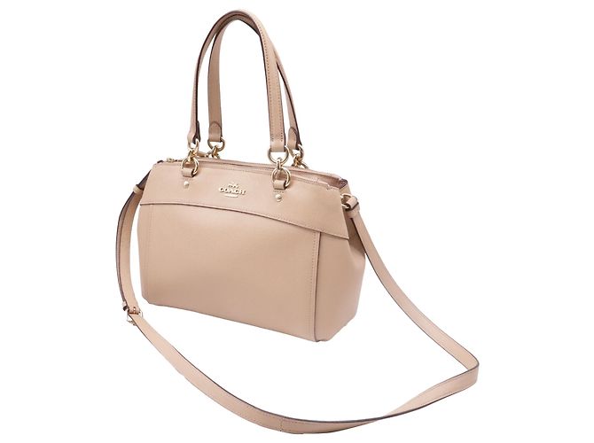 Coach Medium Brooke Carryall aus beigem Leder - Ansicht 2
