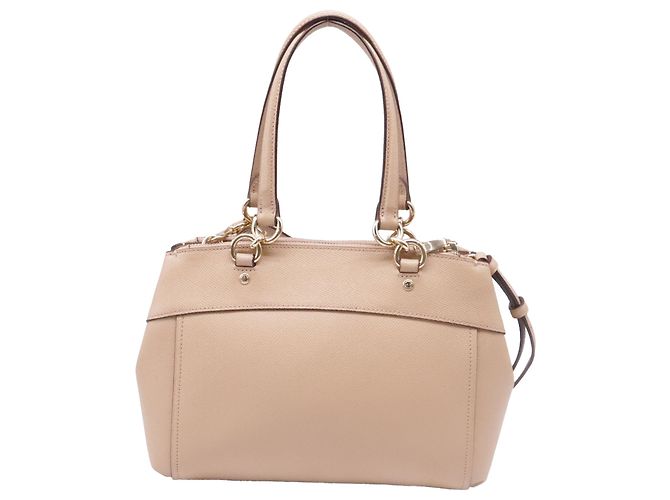 Coach Medium Brooke Carryall aus beigem Leder - Ansicht 4
