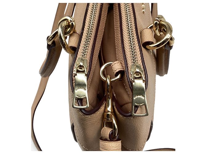 Coach Medium Brooke Carryall aus beigem Leder - Ansicht 9
