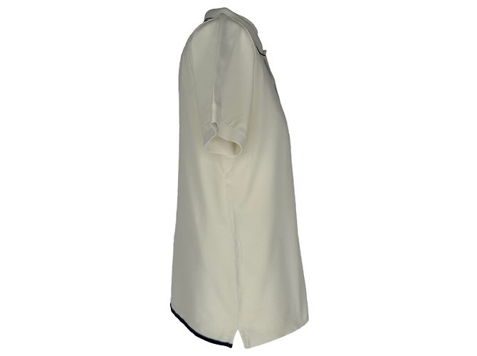 Polo Prada de manga corta en algodón blanco Crudo - vista 2