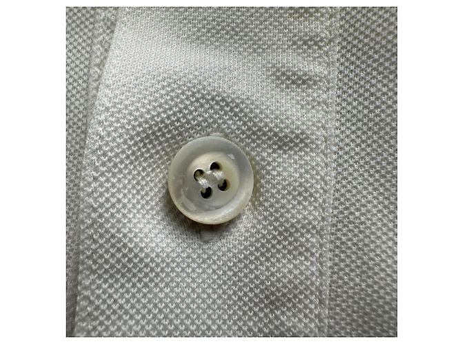 Polo Prada de manga corta en algodón blanco Crudo - vista 4