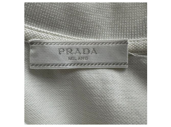 Polo Prada de manga corta en algodón blanco Crudo - vista 6