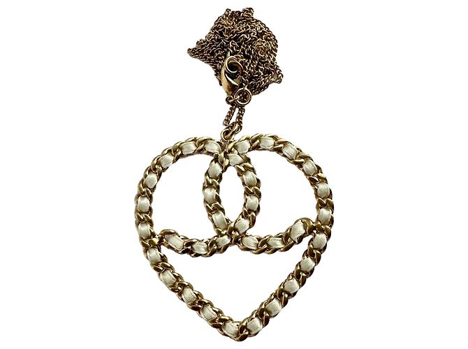 Timeless Collana Chanel a cuori intrecciati in metallo dorato D'oro - vista 4