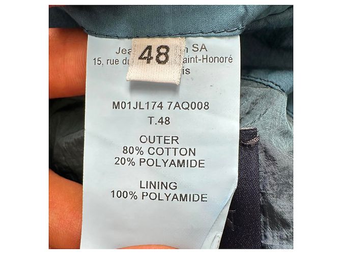 Lanvin einreihiger Blazer mit Taschen aus blauer Baumwolle - Ansicht 6