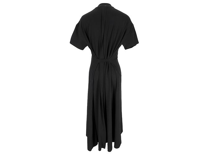 Abito midi a maniche corte Proenza Schouler in cotone nero - vista 3
