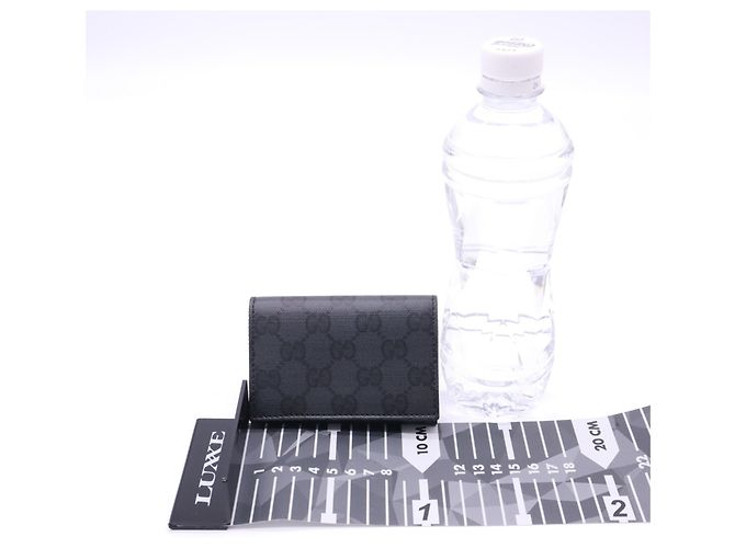 Portacarte Gucci GG Canvas Essence Marrone Nero - vista 2