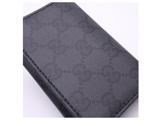 Portacarte Gucci GG Canvas Essence Marrone Nero - vista 4