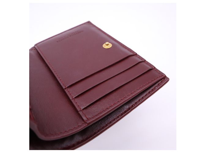 Cartera compacta Bottega Veneta Cassette Burdeos - vista 13