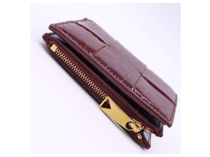 Cartera compacta Bottega Veneta Cassette Burdeos - vista 8