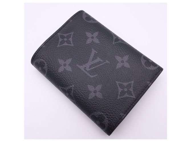 Portafoglio Louis Vuitton Monogram Eclipse Victor Marrone Nero - vista 2