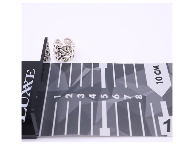 Hermès HERMES Chaine d'Ancre Enchainée GM #51 Silver Band Ring Silvery - view 3