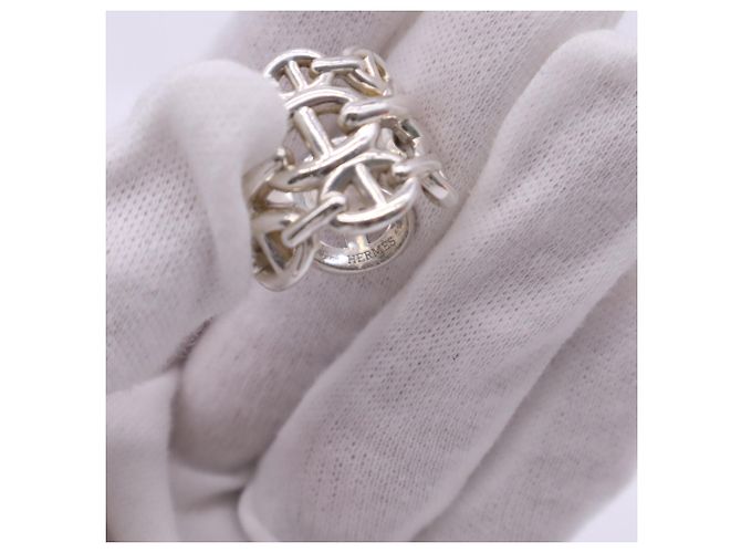 Hermès HERMES Chaine d'Ancre Enchainée GM #51 Silver Band Ring Silvery - view 7
