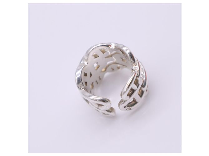 Hermès HERMES Chaine d'Ancre Enchainée GM #51 Silver Band Ring Silvery - view 9