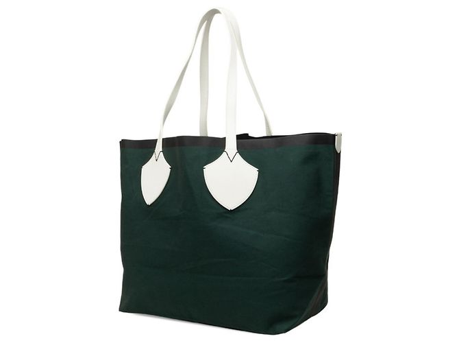 Borsa Tote Burberry Archive Crest Bianco Verde - vista 2