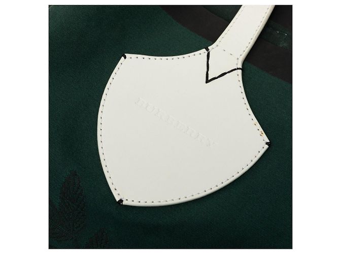 Borsa Tote Burberry Archive Crest Bianco Verde - vista 5