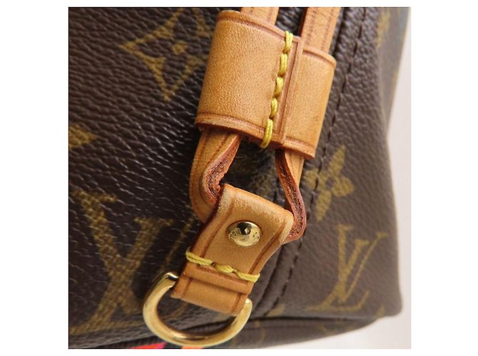 Sac Cabas Louis Vuitton Monogram Rose Neverfull MM Marron Multicolore - vue 30