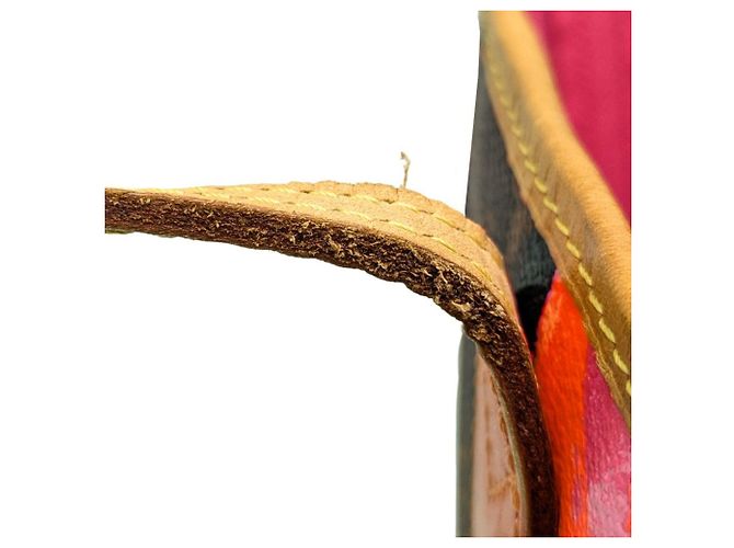 Sac Cabas Louis Vuitton Monogram Rose Neverfull MM Marron Multicolore - vue 33