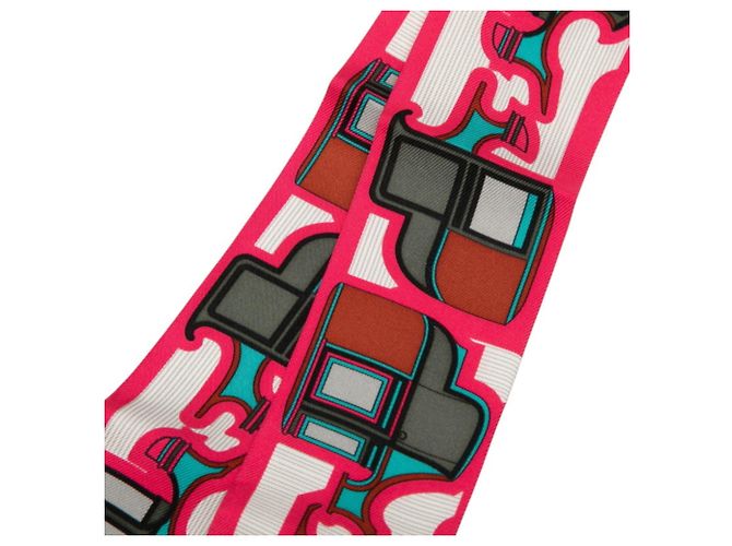 Hermès Twilly Coupe Les Coupes Scarf Rosa Multicolor - vista 2