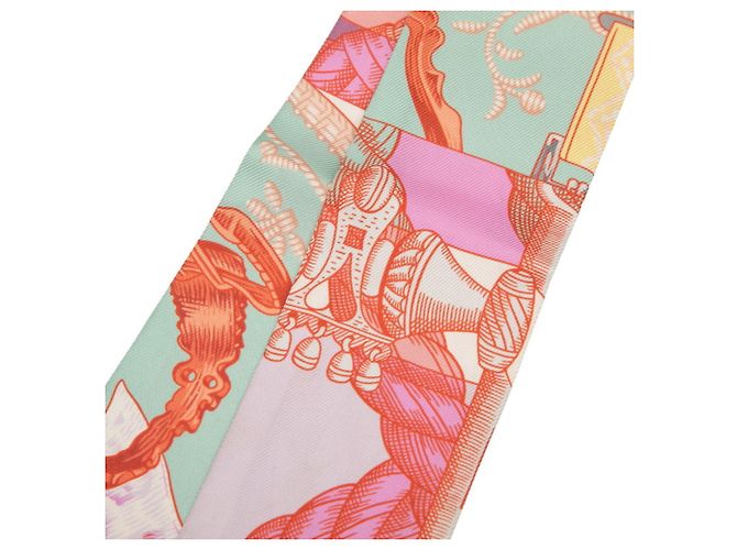 Hermès Hermes Twilly Cavalry Armor Schal Pink Mehrfarben - Ansicht 2
