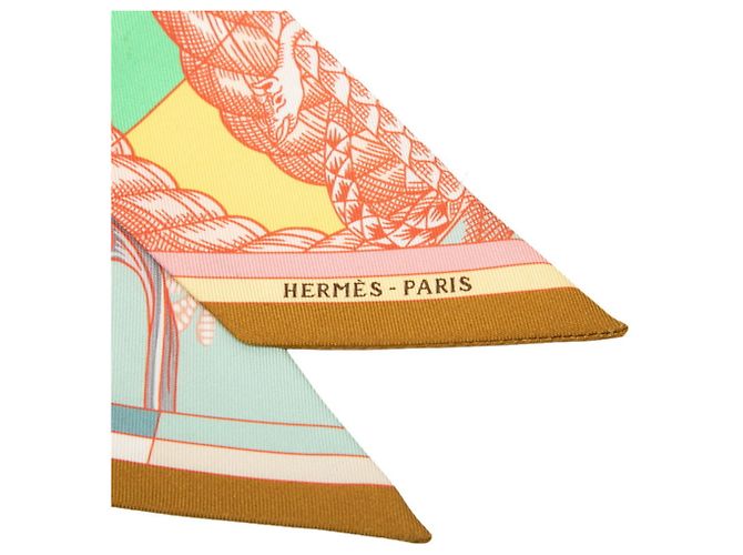 Hermès Hermes Twilly Cavalry Armor Schal Pink Mehrfarben - Ansicht 3