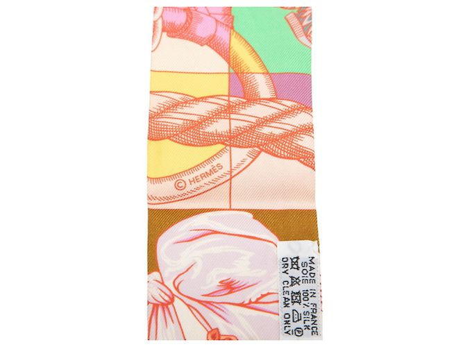 Hermès Hermes Twilly Cavalry Armor Schal Pink Mehrfarben - Ansicht 4