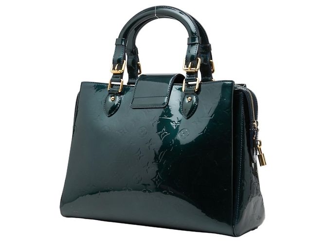 Borsa Louis Vuitton Monogram Vernis Melrose Avenue Blu Verde Monogramma - vista 2