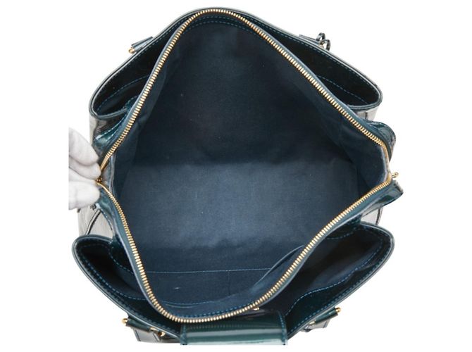 Borsa Louis Vuitton Monogram Vernis Melrose Avenue Blu Verde Monogramma - vista 8