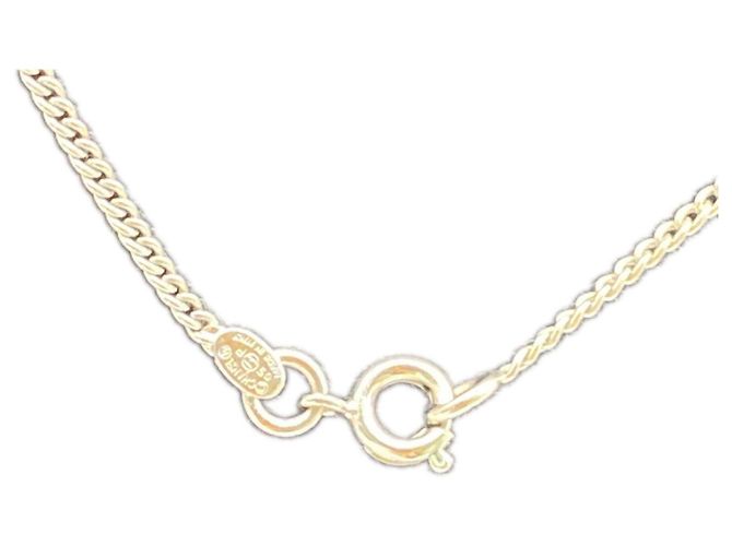 Collier CHANEL Coco Mark Noir Argenté - vue 2