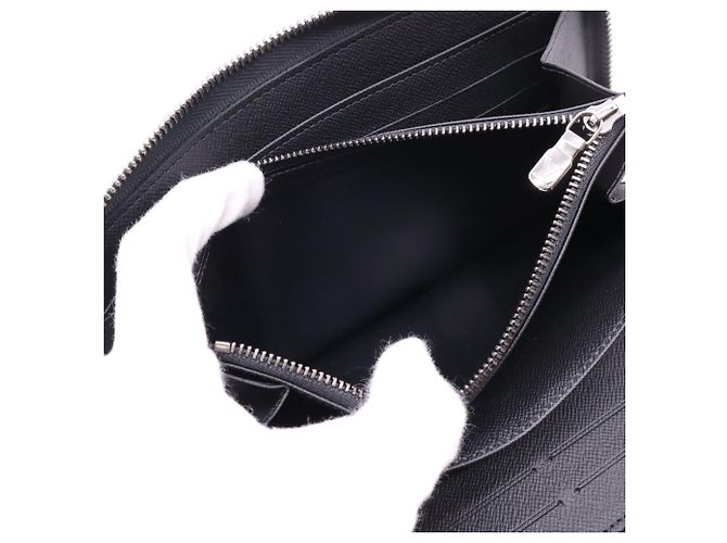 LOUIS VUITTON Monogram Eclipse Zippy Organizer Long Wallet Marrom Preto - vista 14
