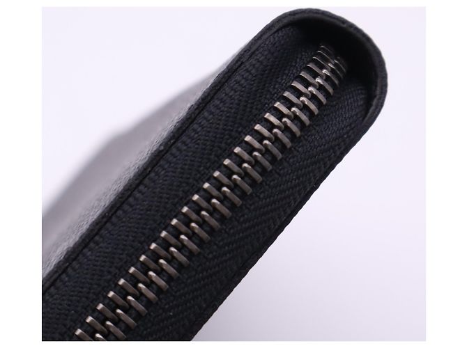 LOUIS VUITTON Monogram Eclipse Zippy Organizer Long Wallet Marrom Preto - vista 9