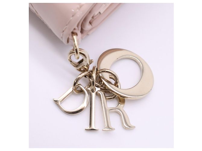 Portafoglio tri-fold Lady Dior Christian Dior Beige - vista 12