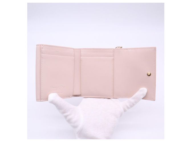Portafoglio tri-fold Lady Dior Christian Dior Beige - vista 13