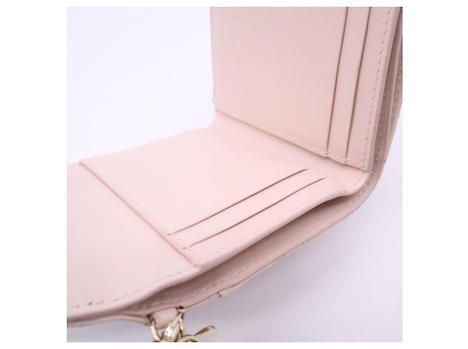 Portafoglio tri-fold Lady Dior Christian Dior Beige - vista 14