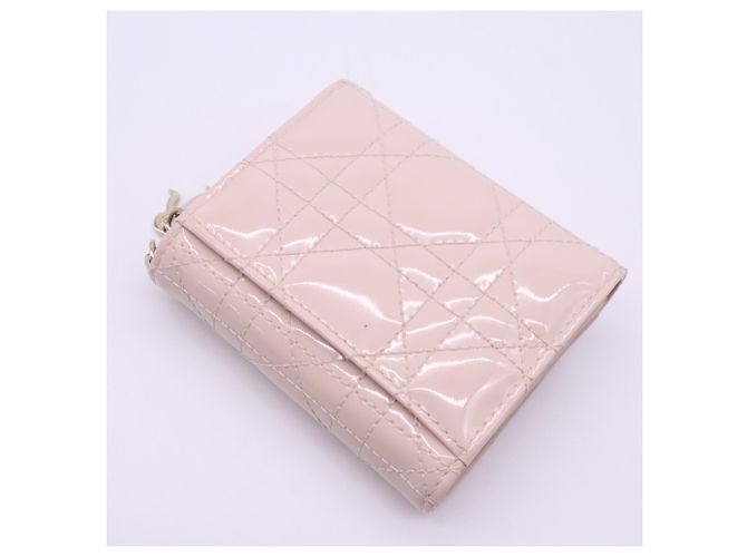 Portafoglio tri-fold Lady Dior Christian Dior Beige - vista 2