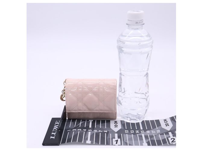 Portafoglio tri-fold Lady Dior Christian Dior Beige - vista 3