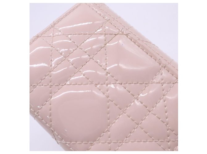 Portafoglio tri-fold Lady Dior Christian Dior Beige - vista 4
