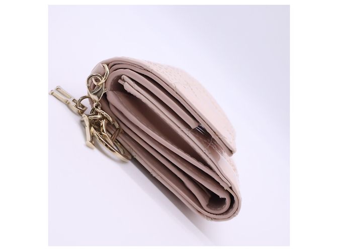 Portafoglio tri-fold Lady Dior Christian Dior Beige - vista 5