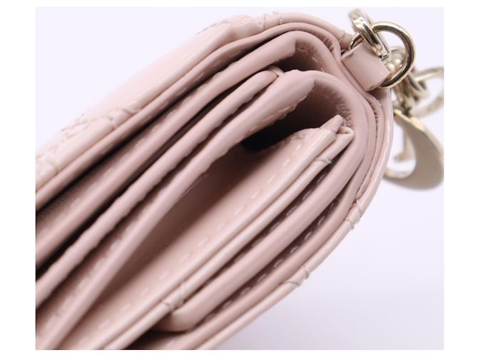 Portafoglio tri-fold Lady Dior Christian Dior Beige - vista 9