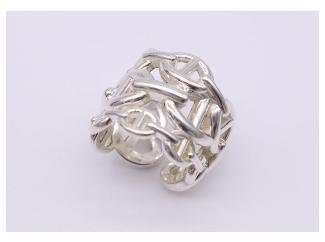 Ring Hermès Anel Aliança Hermes Chaine d'Ancre Silver Prata - vista 10