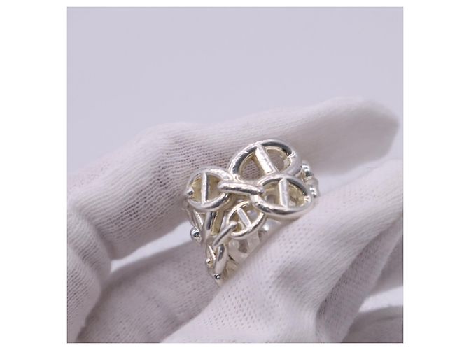 Ring Hermès Anel Aliança Hermes Chaine d'Ancre Silver Prata - vista 11