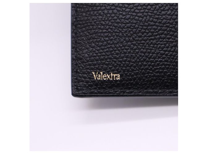 Valextra Iside Tri-fold Geldbörse Schwarz Roh - Ansicht 15
