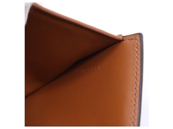 Céline Portafoglio Small con patta in tela Triomphe Celine Marrone Beige - vista 19