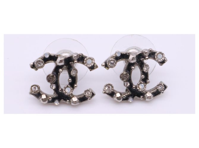 Orecchini a lobo Chanel Coco Mark Silver Argento - vista 6