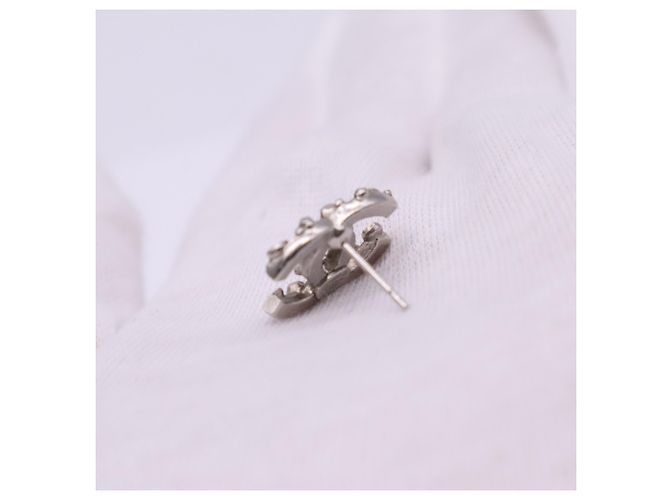 Orecchini a lobo Chanel Coco Mark Silver Argento - vista 9