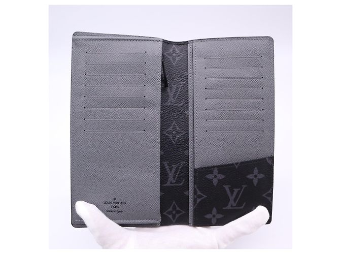 Louis Vuitton Epi x Monogram Eclipse Portefeuille Brazza Long Wallet Brown Black Green - view 10