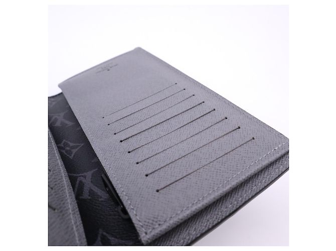 Louis Vuitton Epi x Monogram Eclipse Portefeuille Brazza Long Wallet Brown Black Green - view 11