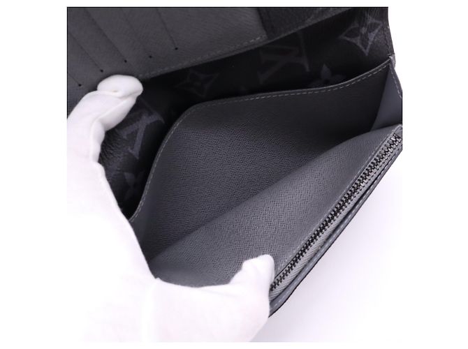 Louis Vuitton Epi x Monogram Eclipse Portefeuille Brazza Long Wallet Brown Black Green - view 12