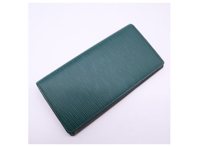 Louis Vuitton Epi x Monogram Eclipse Portefeuille Brazza Long Wallet Brown Black Green - view 2
