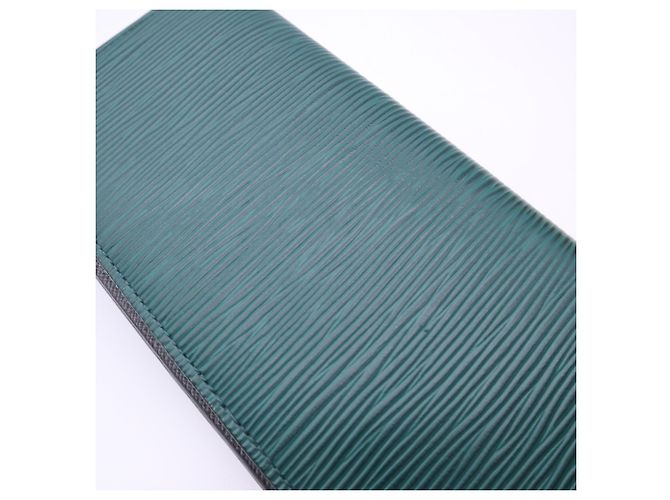 Louis Vuitton Epi x Monogram Eclipse Portefeuille Brazza Long Wallet Brown Black Green - view 4